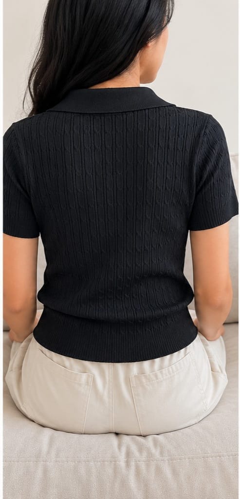 Knit Wanita Rajut Super Halus - Black