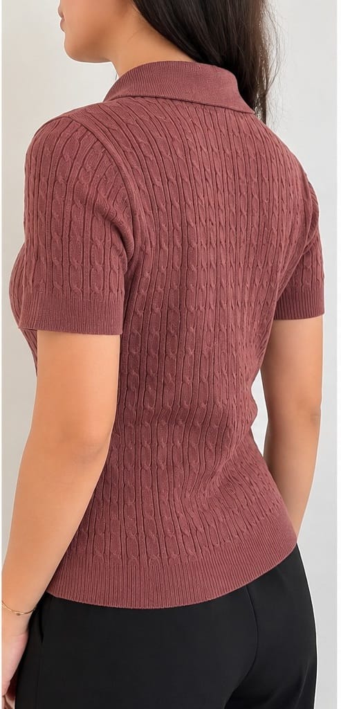 Knit Wanita Rajut Super Halus - Dark Brown
