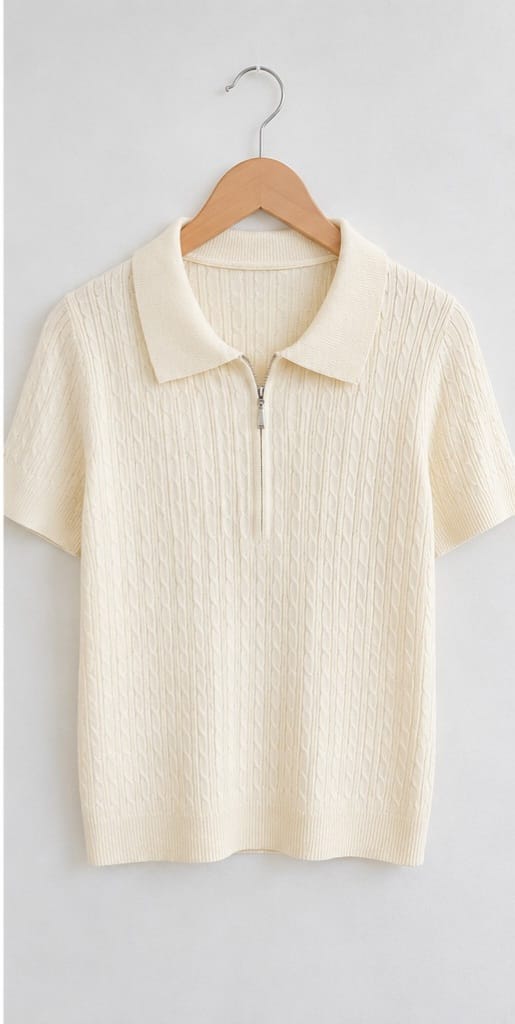 Knit Wanita Rajut Super Halus - White Cream