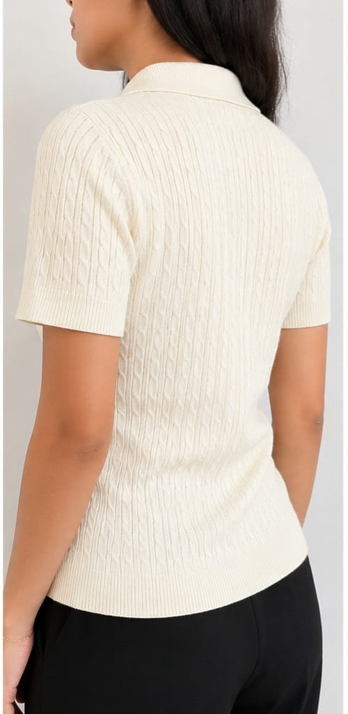 Knit Wanita Rajut Super Halus - White Cream